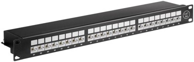 MICROCONNECT Patch panel CAT6A, 24 porta, 19"